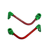 Lever guard ACCOSSATO with red hose and joint right + left , aluminium