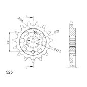 Reťazové koliečko SUPERSPROX CST-296:15 15T, 525
