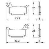 Brzdové obloženie ACCOSSATO AGPA159 OR