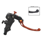 Radial brake master cylinder ACCOSSATO 19 x 19 with folding lever,orange