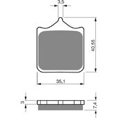 Brzdové obloženie GOLDFREN 177 GP6 (1 sada =4  ks)