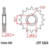 Reťazové koliečko JT JTF 3323-22 22T, 520