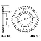Reťazová rozeta JT JTR 267-39 39T, 428