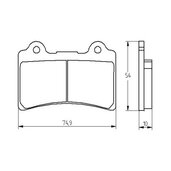 Brzdové obloženie ACCOSSATO AGPA197 OR