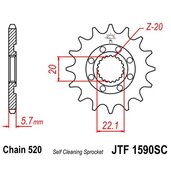 Reťazové koliečko JT JTF 1590-13SC 13T, 520 Samočistiace ľahké