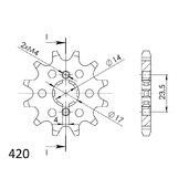 Reťazové koliečko SUPERSPROX CST-1128:13 13T, 420