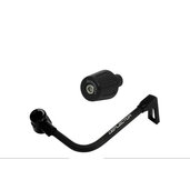 Lever guard ACCOSSATO with black hose and joint right, aluminium