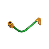 Lever guard ACCOSSATO with green hose and joint right, aluminium