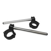 Adjustable clip-ons ACCOSSATO inclination from 6Â° to 10Â° with inner ring, silver