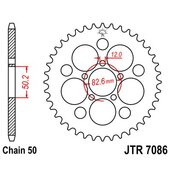 Reťazová rozeta JT JTR 7086-48Z 48T, 530