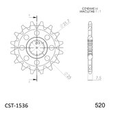 Reťazové koliečko SUPERSPROX CST-1536:16 16T, 520