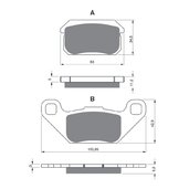 Brzdové obloženie GOLDFREN 283 S33 OFF-ROAD Zadná