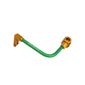 Lever guard ACCOSSATO with green hose and joint left, aluminium