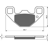 Brzdové obloženie GOLDFREN 337 S33 OFF-ROAD Zadná