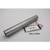 Inox tube Aii 304 Tig GPR ES.201 Brushed Stainless steel L.100cm D.35mm x 1mm