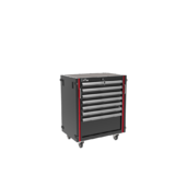 Integrovaný vozík so 7 zásuvkami pod stolom LV8 EQM7K.7605 s drevenou pracovnou doskou odolnou voči oleju čierna