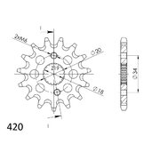 Reťazové koliečko SUPERSPROX CST-1310:15 15T, 420