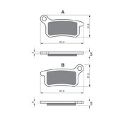 Brzdové obloženie GOLDFREN 185 S33 OFF-ROAD Zadná