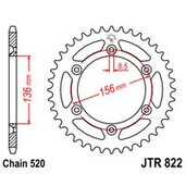 Reťazová rozeta JT JTR 822-53 53T, 520