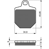 Brzdové obloženie GOLDFREN 238 GP6