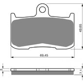 Brzdové obloženie GOLDFREN 207 GP6