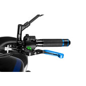 Páčka spojky bez adaptéra PUIG 3.0 24ANV výsuvné skladacie modrá/zelená