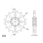 Reťazové koliečko SUPERSPROX CST-1332:15 15T, 525