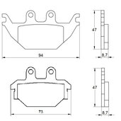 Brzdové obloženie ACCOSSATO AGPA173 OR