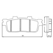 Brzdové obloženie ACCOSSATO AGPP107 ST
