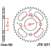 Reťazová rozeta JT JTR 1071-31 31T, 520