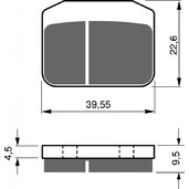 Brzdové obloženie GOLDFREN 220 GP6