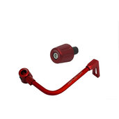 Lever guard ACCOSSATO with red hose and joint right, aluminium