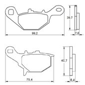 Brzdové obloženie ACCOSSATO AGPA154 OR