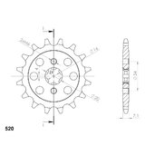 Reťazové koliečko SUPERSPROX CST-1903:14 14T, 520