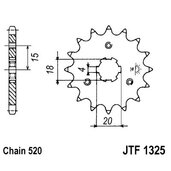 Reťazové koliečko JT JTF 1325-11 11T, 520