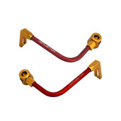 Lever guard ACCOSSATO with red hose and joint right + left , aluminium