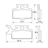 Brzdové obloženie ACCOSSATO AGPA169 OR