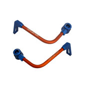 Lever guard ACCOSSATO with orange hose and joint right + left , aluminium