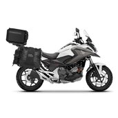 Set of SHAD TERRA TR40 adventure saddlebags and SHAD TERRA aluminium top case TR55 PURE BLACK, including mounting kit SHAD HONDA NC750X