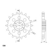 Reťazové koliečko SUPERSPROX CST-1529:17 17T, 530