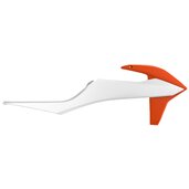 Spojler chladiča POLISPORT 8422100009 (pár) oranžový ktm16/biely BD