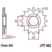 Reťazové koliečko JT JTF 402-14 14T, 520