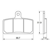 Brzdové obloženie ACCOSSATO AGPA142 OR