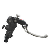 Radial brake master cylinder ACCOSSATO 19 x 18 with folding lever,silver