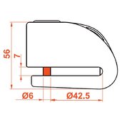 Kovix zamok kt6/cb-fg fluo - kt6-cb-fg2
