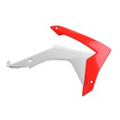 Spojler chladiča POLISPORT (pár) červeno CR 04/biela