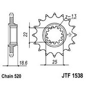 Reťazové koliečko JT JTF 1538-15RB 15T, 520 pogumované