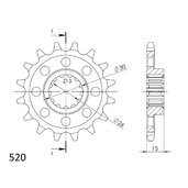 Reťazové koliečko SUPERSPROX CST-1404:17 17T, 520
