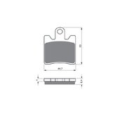 Brzdové obloženie GOLDFREN 147 S33 STREET FRONT