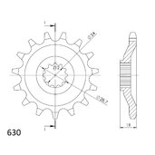 Reťazové koliečko SUPERSPROX CST-526:15 15T, 630